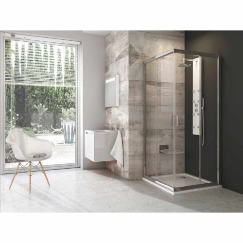Blix BLRV2 80x80 zuhanykabin krómhatású+transparent