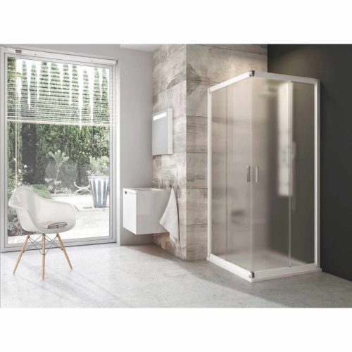Blix BLRV2 90x90 zuhanykabin fehér+grape