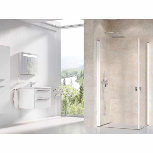 Chrome CRV1-80 zuhanyajtó fehér+transparent