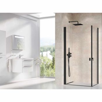 Chrome CRV1 80 zuhanyajtó fekete+transparent