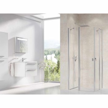 Chrome CRV2-80 zuhanykabin (krómhatású+transparent)