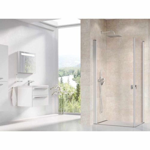 Chrome CRV1-80 zuhanyajtó szatén+transparent