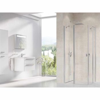 Chrome CRV2-100 zuhanykabin (krómhatású+transparent)