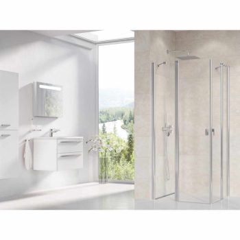 Chrome CRV2-110 zuhanykabin (krómhatású+transparent)