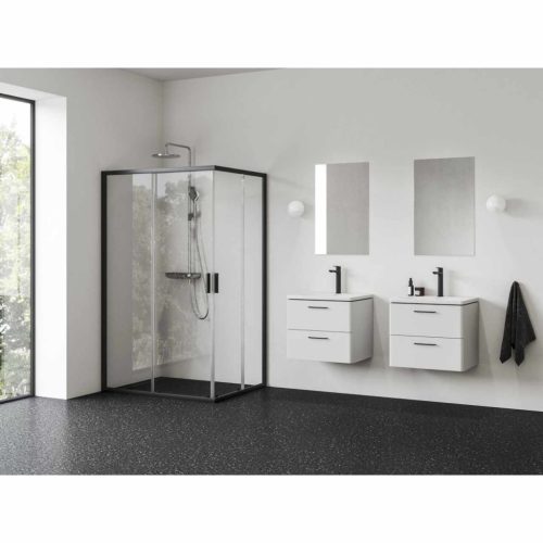 Blix II NBLRV2K 90 zuhanykabin fekete+transparent