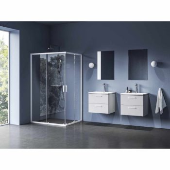 Blix II NBLRV2K 100 zuhanykabin matt fehér+transparent