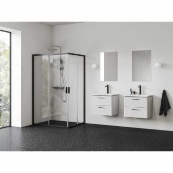 Blix II NBLRV2K 110 zuhanykabin fekete+transparent