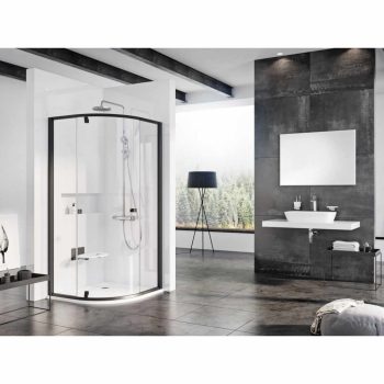 Pivot PSKK3 100x100 zuhanykabin fekete+transparent
