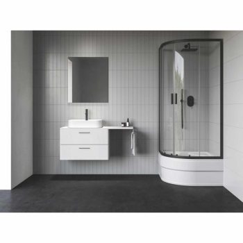 Blix II NBLCP4 Sabina 80x80 zuhanykabin fekete+transparent