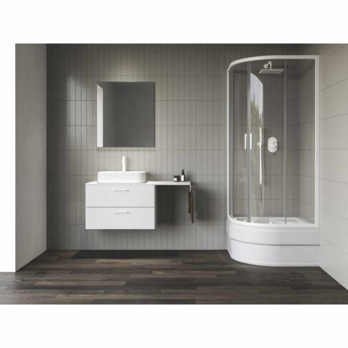 Blix II NBLCP4 Sabina 80x80 zuhanykabin matt fehér+transparent