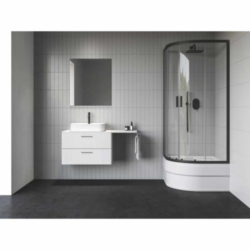 Blix II NBLCP4 Sabina 90x90 zuhanykabin fekete+transparent