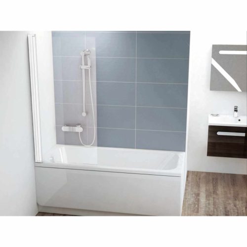 CVS1-80 balos kádparaván fehér + transparent