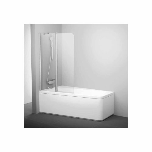 10CVS2-100 balos kádparaván krómhatású+transparent