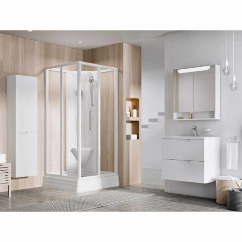 Supernova ASBRV2 90x90 zuhanybox fehér+transparent