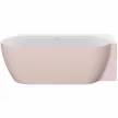 Freedom Corner II Tec 175x86 jobb, akrilkád, Alabaster Pink/fehér, fehér lefolyó
