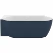 Freedom Corner II Tec 175x86 bal, akrilkád, Deepsea Blue/fehér, fehér lefolyó