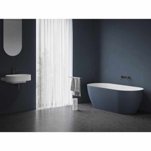 Freedom O Tec 170x77 akrilkád, Deepsea Blue/fehér szabadonálló, fehér lefolyó