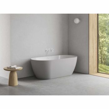   Freedom O Tec 170x77 akrilkád, Smoke Grey/fehér szabadonálló, fehér lefolyó