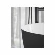 Freedom O Tec 170x77 akrilkád, fekete/fehér szabadonálló, fekete lefolyó