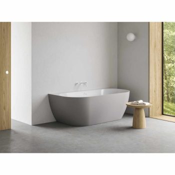   Freedom Wall Tec 170x87, akrilkád, Smoke Grey/fehér, fehér lefolyó