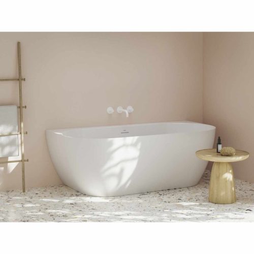 Freedom Wall Tec 170x87, akrilkád, matt fehér/fehér, fehér lefolyó