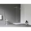 Walk-In Wall Set 100, zuhanykabin matt fehér+transparent