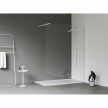 Walk-In Wall Set 150, zuhanykabin matt fehér+transparent