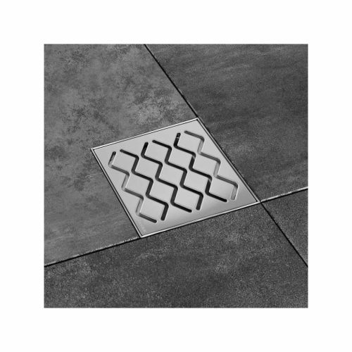 Padlóösszefolyó SN501 105 x 105 / 50 mm - rozsdamentes acél