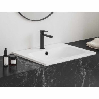 Mosdó túlfolyó fedél, fekete