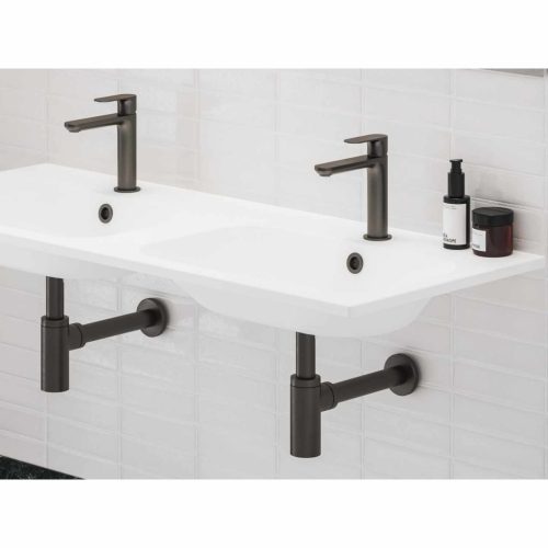 Mosdó túlfolyó fedél, Graphite Brushed