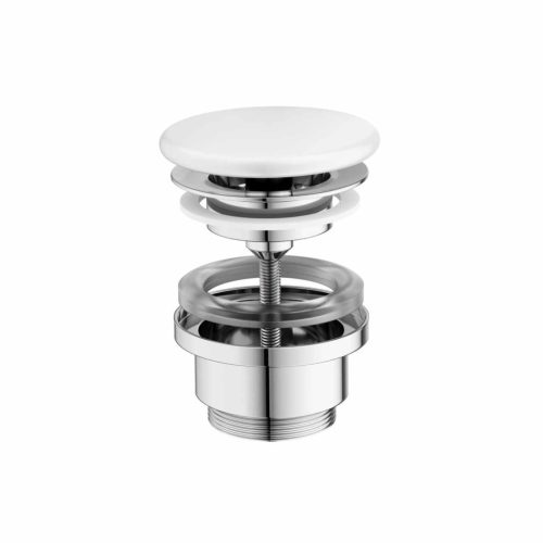 Flat mosdólefolyó kerámia fedéllel, fehér