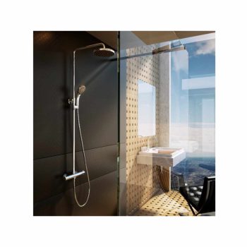   Zuhanyoszlop termosztátos csapteleppel, állítható fej- és kézizuhannyal TE 091.00CR, króm