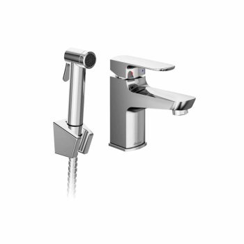   Mosdócsaptelep bidézuhannyal és fali tartóval BM 011.01CR, króm