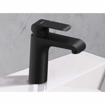   Flat fekete álló mosdócsaptelep leeresztő nélkül FL 014.20BL, fekete