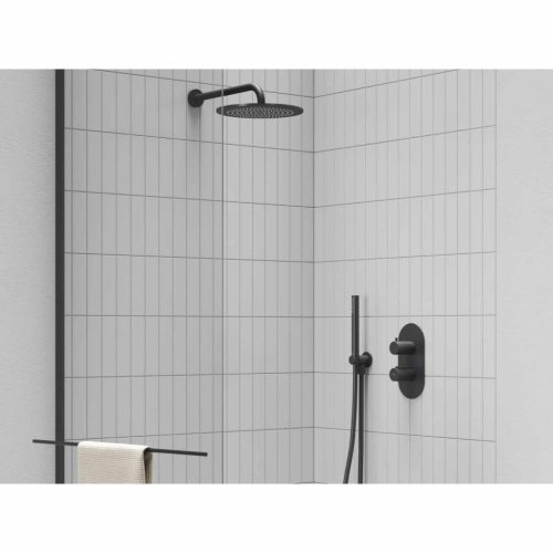 Espirit falba süllyesztett termosztátos csaptelep, kétutas, beslő egység nélkül ES 063.20BLM.O2.RB07C, Black Matt