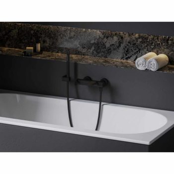   Eleganta fali kádcsaptelep zuhanyszett nélkül EL 022.20BLM, Black Matt