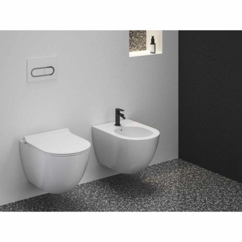 Eleganta álló bidécsaptelep 130 mm leersztő nélkül EL 056.20BLM, Black Matt