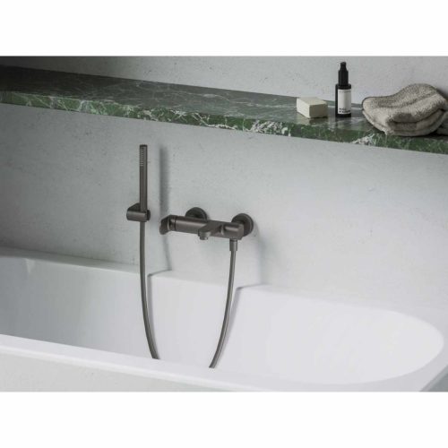 Eleganta fali kádcsaptelep zuhanyszett nélkül EL 022.20GB, Graphite Brushed