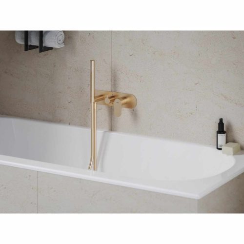 Eleganta falba süllyesztett csaptelep szettel, kétutas, belső egység nélkül EL 065.60RGB.O2.RB07D.+S, Rose Gold Brushed