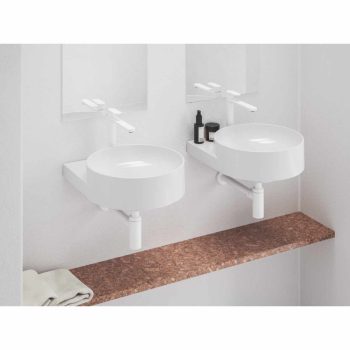   Eleganta álló mosdócsaptelep 220 mm leeresztő nélkül EL 014.10WV, White Velvet