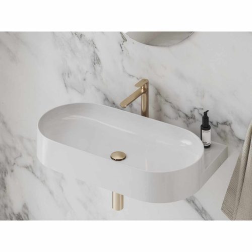 Eleganta álló mosdócsaptelep 220 mm leeresztő nélkül EL 014.60RGB, Rose Gold Brushed