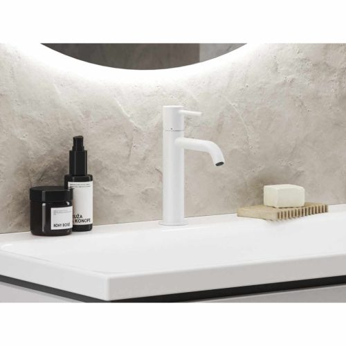 Espirit álló mosdócsaptelep BeCool 190 mm leeresztő nélkül ES 012.11WV, White Velvet