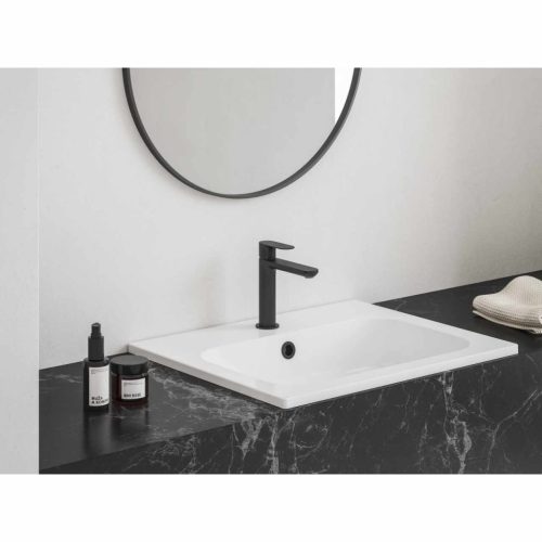 Eleganta álló mosdócsaptelep BeCool 174 mm leeresztő nélkül EL 012.21BLM, Black Matt