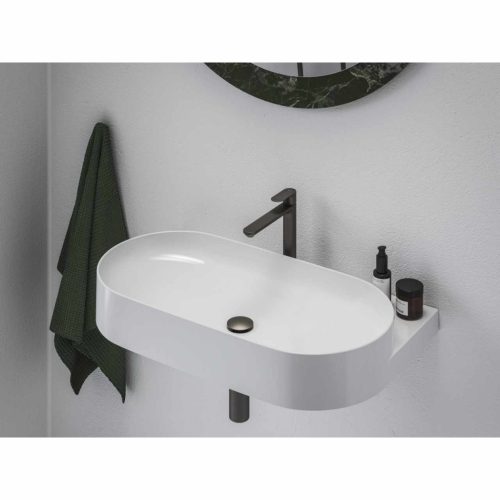 Eleganta álló mosdócsaptelep BeCool 220 mm leeresztő nélkül EL 014.21GB, Graphite Brushed