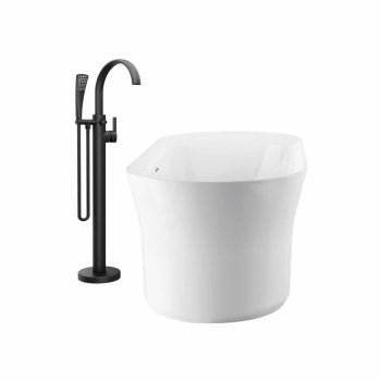   Padlón álló kádcsaptelep FM 080.20BL.RB07A, fekete (R-box nélkül)