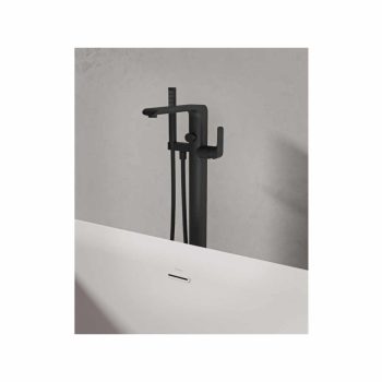   Flat padlón álló kádcsaptelep szettel FL 080.20BL.RB07A, fekete