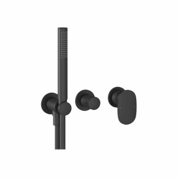   Spring 2-utas falba süllyesztett csaptelep testtel, zuhanyszettel, fekete SG 065.20BLM.O2.+S