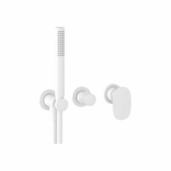   Spring 2-utas falba süllyesztett csaptelep testtel, zuhanyszettel, matt fehér SG 065.10WHM.O2.+S