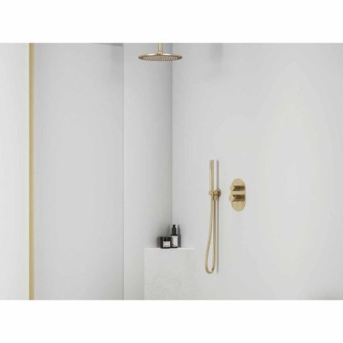 Espirit falba süllyesztett csaptelep, kétutas, belső egység nélkül ES 065.60GLB.O2.RB07E, Gold Brushed