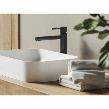   Nox mosdócsaptelep 280 mm, lefolyó nélkül NX 015.20BLM, matt fekete